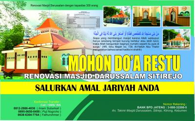 rencana rehab Masjid Darussalam